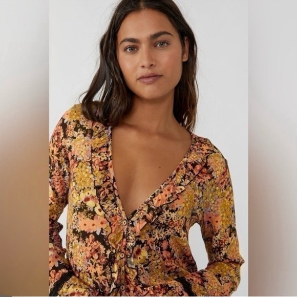 Free People Heat Wave Floral Bodysuit - Picture 2 of 10